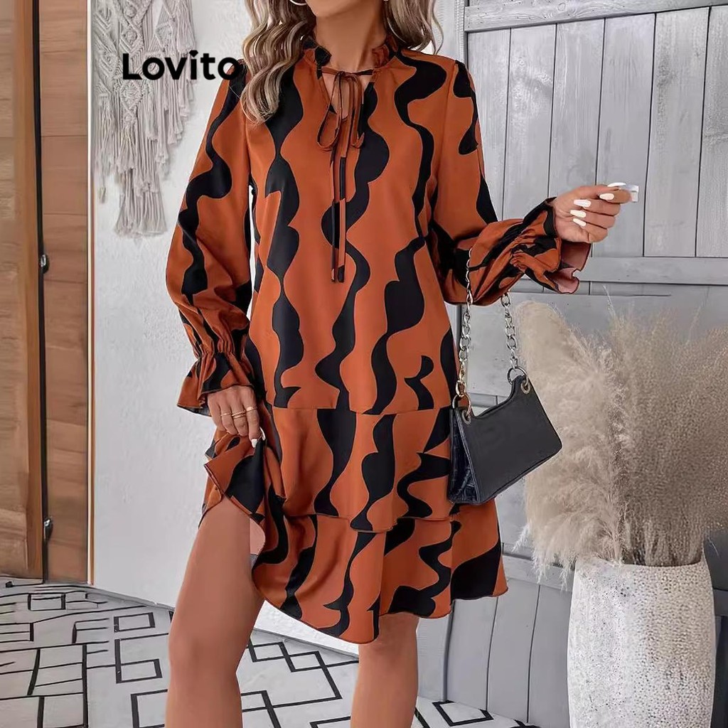 Lovito Đầm in hoa sang trọng dành cho nữ LNL64173