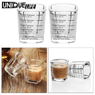 [Yoyo01] 2 Cốc đo thủy tinh Espresso 60ML Chắc chắn