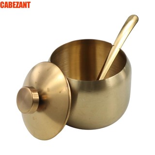 Bát đường CABEZANT, có nắp thìa Bình đựng đồ bằng thép không gỉ, Muối gia vị bạc bền dung tích lớn hữu ích
