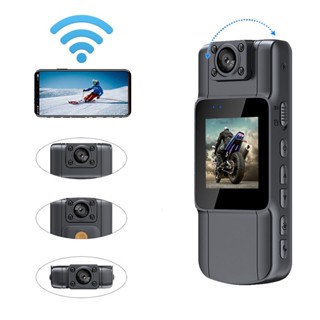 4k HD WIFI Camera Mini Di Động Có Thể Đeo Được Máy Ghi Hình Kỹ Thuật Số Cơ Thể Thể Thể Thao Cam Hồng Ngoại Tầm Nhìn Ban Đêm Cảnh Sát Cam Nhỏ Mini Từ Tính Cam