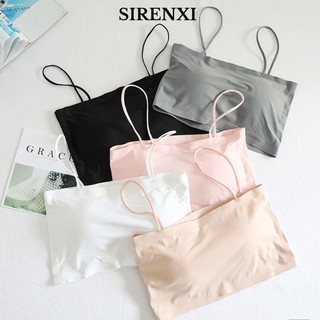 SIRENXI Ngực Lụa Không Đường May Gợi Cảm Thời Trang Cho Nữ