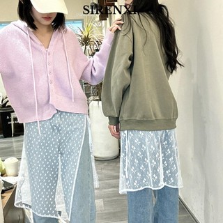 SIRENXI Lap Over Váy, Ren Lớp Nối Ren Bông Tai Kẹp Váy, Tạp Dề Vintage Ren-up Gạc Váy Nữ