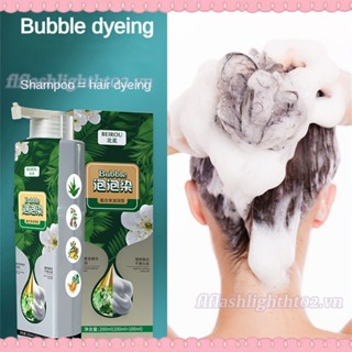Nhuộm Tóc Beirou Bubble Hair Dye Pure Plant Essence Household Easy Color Hair Dye Shampoo Không Mùi Gây Kích ứng, Màu Tự Nhiên, Thích Hợp Cho Người Lười Nhuộm Tóc FLFL02