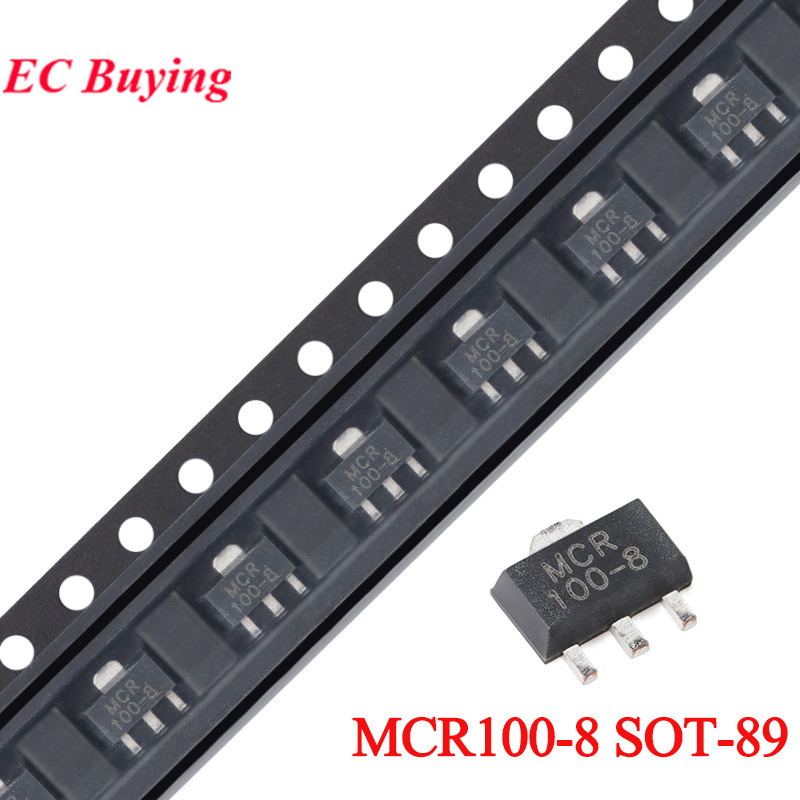 20 Chiếc MCR100-8 MCR 100-8 MCR100 SOT-89 SCRs 600V 0.8A 800mA Silicon Điều Khiển Chỉnh Lưu Thyristo