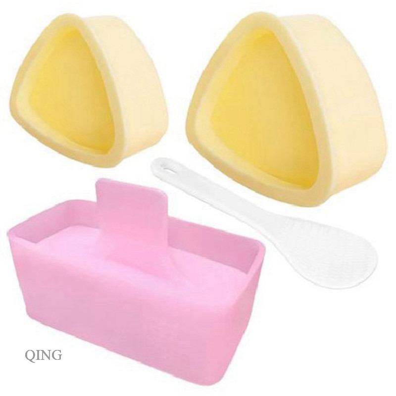 Qing TCY 4 Khuôn Làm Onigiri Khuôn Cơm Musubi Maker Kit Chống Dính Spam Musubi Maker Press Rice Ball