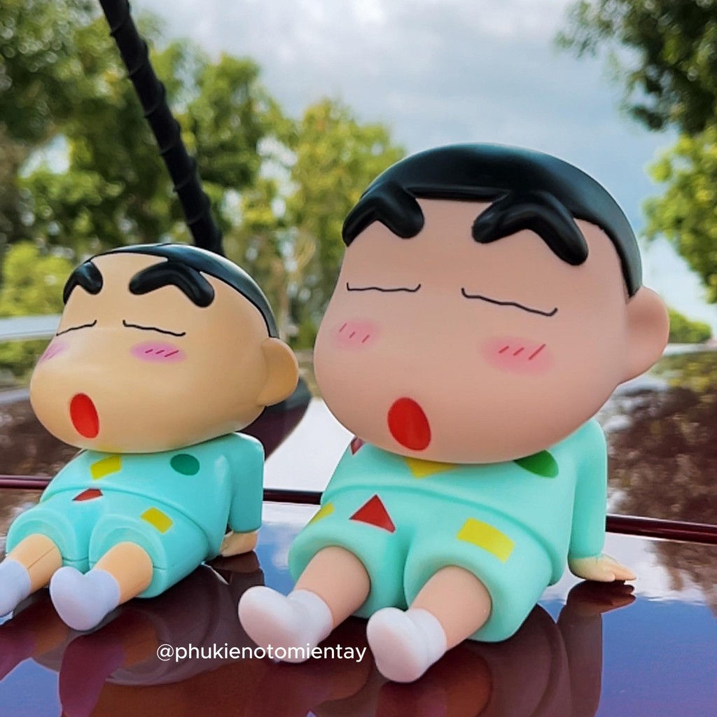 Trang Trí Ô tô Bàn Làm Việc Mô Hình Hoạt Hình Shin Dễ Thương, Trang Trí Nội Thất Ô tô Decor Bàn Làm Việc Cậu Bé Bút Chì 4