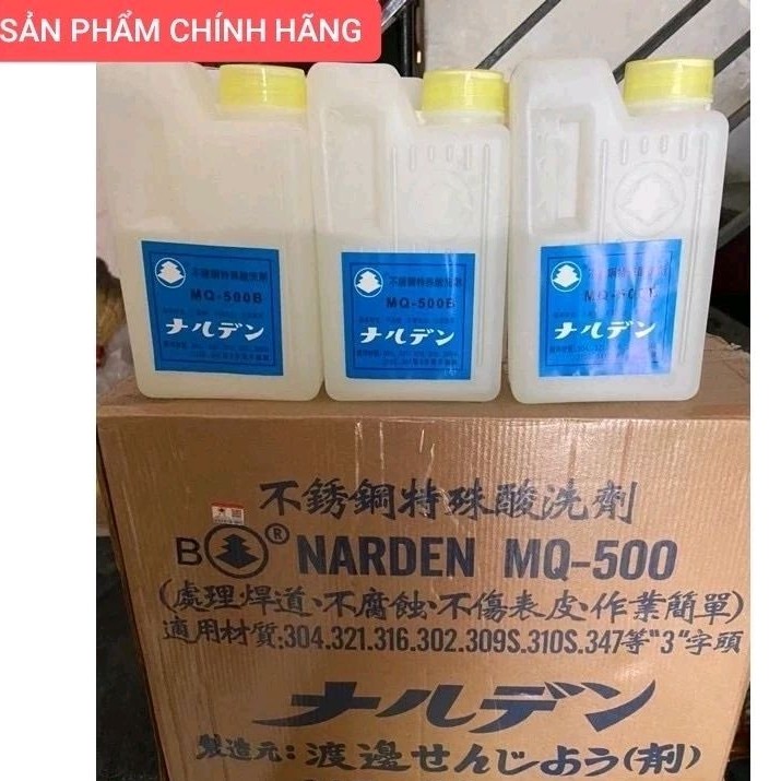 Tẩy mối hàn inox MQ500 chính hãng ,dung dịch tẩy mối hàn làm sáng inox Chai tẩy inox 1 KG