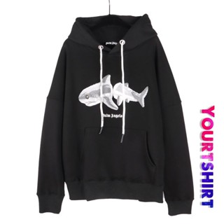 #H12 Dạo Phố Hàn Quốc Dài Tay Quá Khổ Graffiti Tách Cá Mập Khăn Thêu Unisex Thời Trang In Chữ Plus Kích Thước Có Mũ Trùm Đầu Áo Khoác Vintage Cho Nam