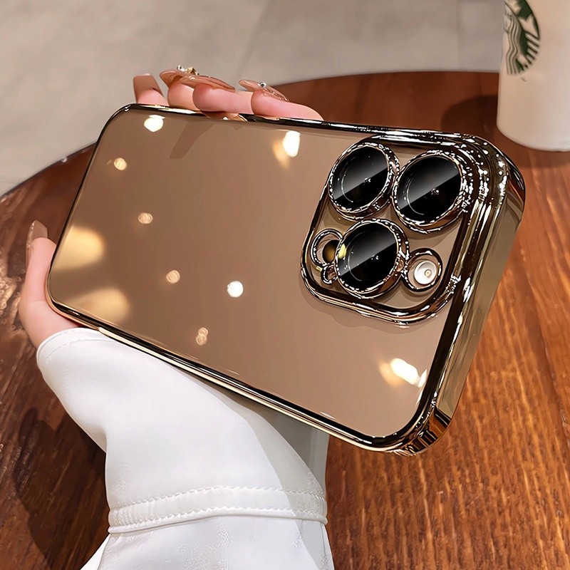 Ốp Lưng Sang Trọng Sa Mạc Titan Chống Sốc Trong Suốt Cho iPhone 16 15 14 13 12 11 Pro Max 16 Plus 15pro 16pro Vỏ Bảo Vệ Camera Trong Suốt