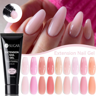【Local】UR SUGAR 15ml Khỏa Thân Rõ Ràng Nhanh Móng Tay Nối Dài Gel Ngâm Tắt UV LED Trắng Hồng Gel Xây Dựng Làm Móng Tay Gel Xây Dựng Móng Tay