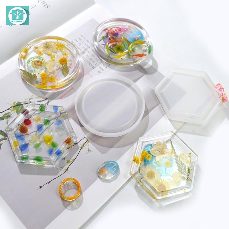 Woedpez Epoxy Resin Placemat Coaster Khuôn làm miếng lót ly nhân tạo