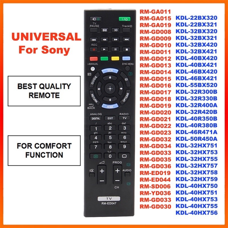 Điều Khiển Từ Xa Đa Năng RM-ED047 Dành Cho Tivi Thông Minh SONY RM-GD020 RM-GD021 RM-GD023 RM-GD026 