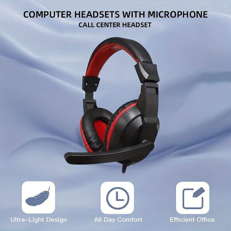 Tai nghe máy tính GH112 cho PC, Tai nghe có dây có micrô, Tai nghe để học tập, Nghe nhạc