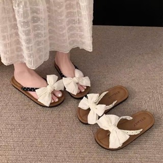  Dép Nữ Xỏ Ngón Đế Phẳng Hình Nơ Đi Hàng Ngày Đi Biển-Dép Kẹp Nữ Dáng Xinh 36-41 Giay zep Store 