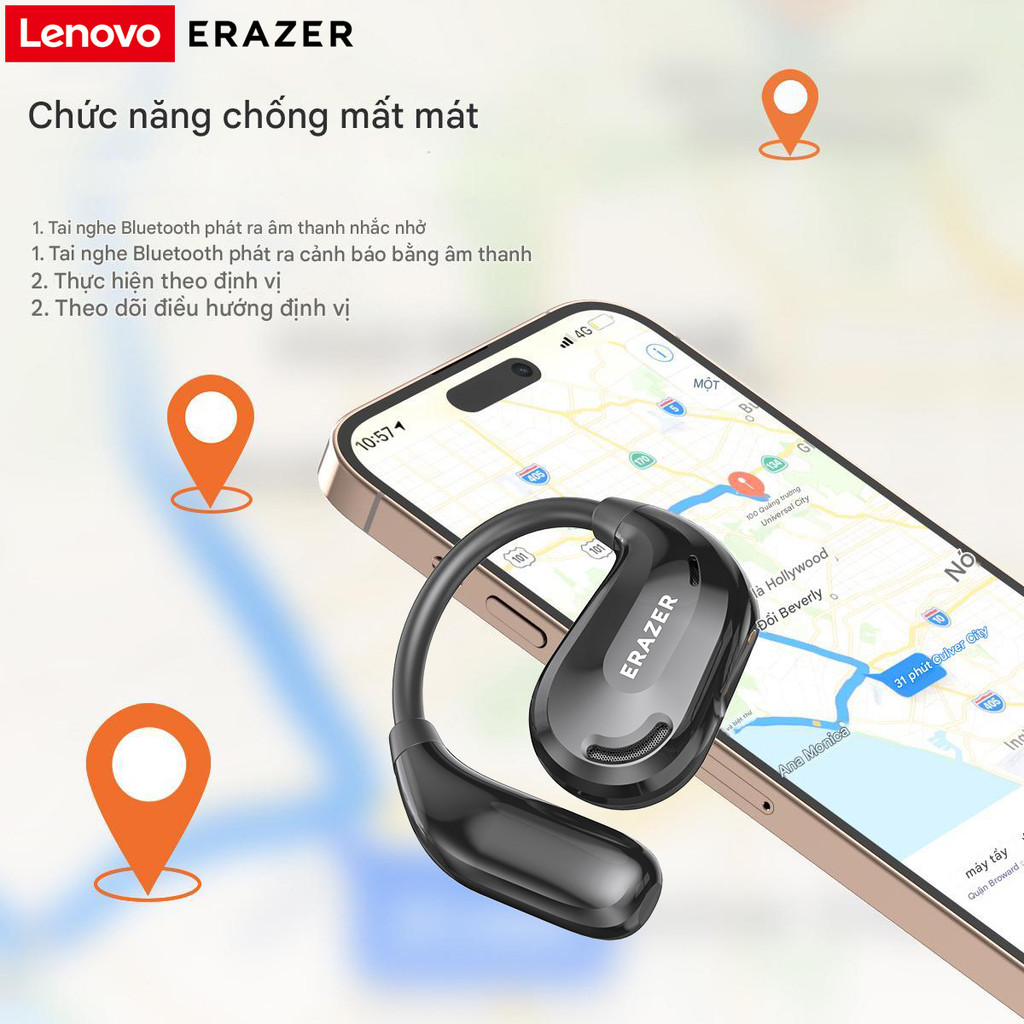 Lenovo ERAZER XT66 PRO AI Tai nghe dịch thuật LED Màn hình Tai nghe Bluetooth V5.4 Âm nhạc HIFI ASMR tai nghe không dây Chống nước IPX4 | BigBuy360 - bigbuy360.vn