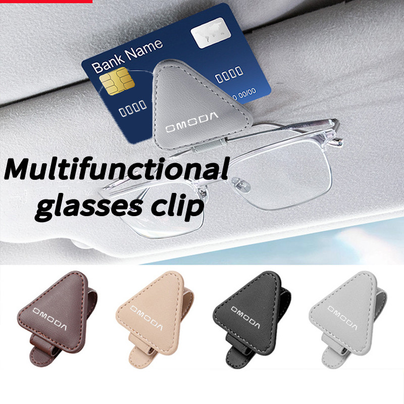 Omoda C5 C9 Kính Mát Ô Tô Đa Năng Kẹp Thẻ Giá Đỡ Móc Treo Kính Mát Bằng Da Từ Tính Áp dụng cho Omoda