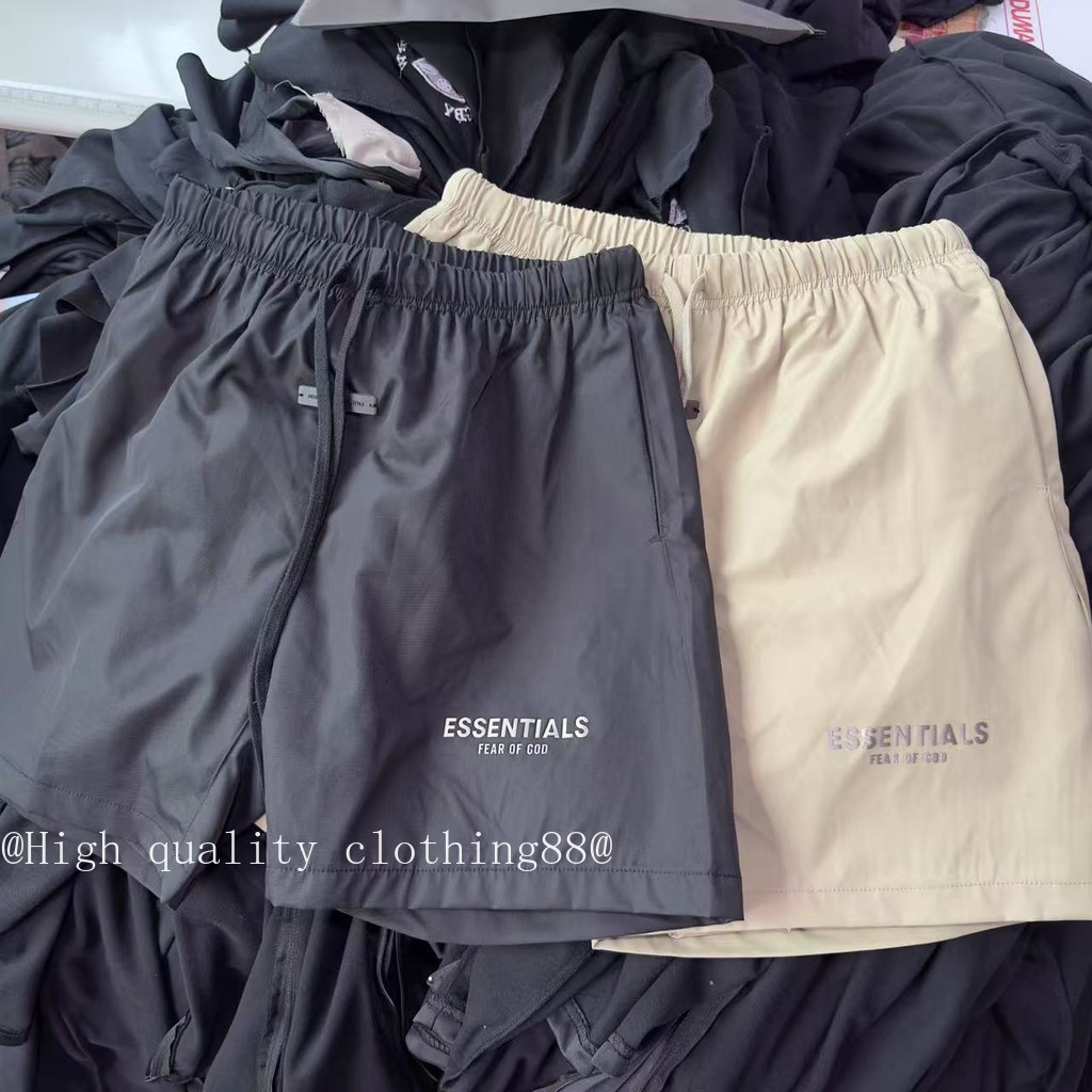 Essentials Fear of God Brushed Letter Embossed FOG Quần short thông thường phù hợp cho mọi trận đấu 