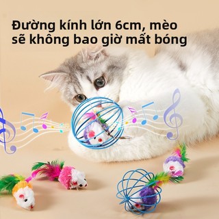 Mèo Mô Phỏng Sang Trọng Chuột Lông Vũ Đồ Chơi Âm Thanh Mèo Tự Giải Trí Tương Tác Chán Giảm Vui Nhộn Đồ Chơi Mèo Cung Cấp