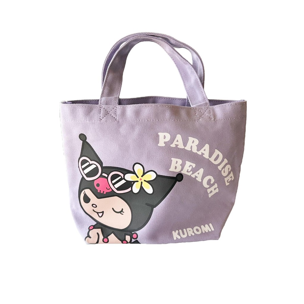 [From Japan] [Lokahi] Sanrio Mini Tote Bag - Kuromi Character, Beach Day, Lunch Bag, Eco-Friendly Sh