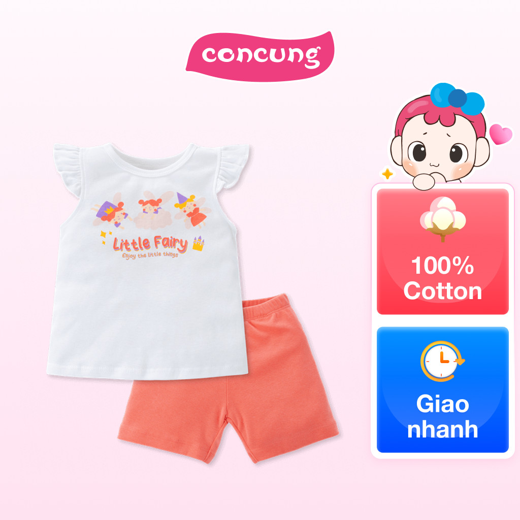 Bộ bé gái lửng Animo Easy LU0225003 (4Y,Trắng)