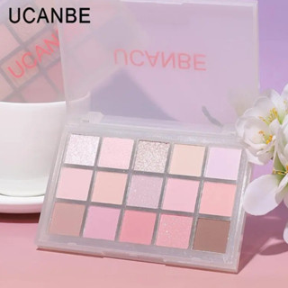  UCANBE Bảng Phấn Mắt Ice Mist Tím 15 Màu Ngọc Trai Matte Chống Thấm Nước Phấn Mắt 