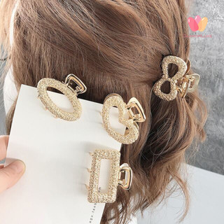 Glamorluxe-claw Kẹp Đa Kiểu Thanh Lịch Sáng Bóng Tính Khí Đơn Giản Trang Trí Tóc Hợp Kim Nơ / Hình Chữ Nhật / Hea