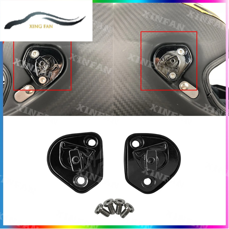 Phụ kiện mũ bảo hiểm xe máy Một cặp bộ trục Tấm đế với bốn vít cho AGV Pista GP R GP RR Mũ bảo hiểm 