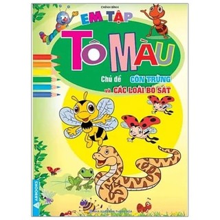 Sách - em tập tô màu - chủ đề côn trùng và các loài bò sát