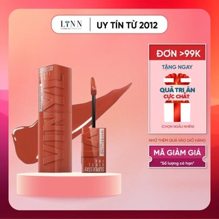Son bóng Maybelline Superstay Vinyl Ink 4.2ml - son môi bóng bền màu nhẹ môi thuần chay cao cấp