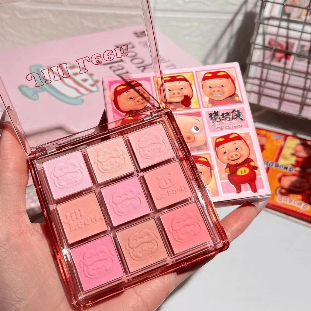 Jill Leen Pig Man Nine Colors Soft Mist Blush Palette Jill Leen