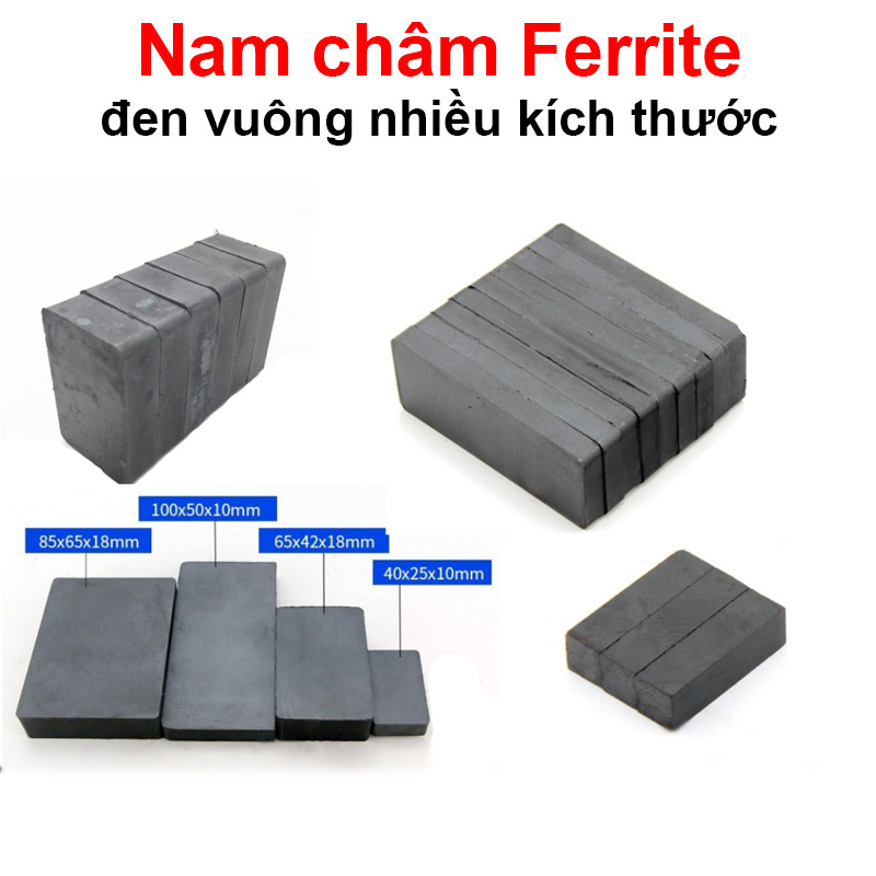 [Deal tốt] Nam châm Ferrite đen vuông nhiều kích thước