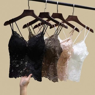 Mùa Xuân Mùa Hè Bướm Ren Đẹp Lưng Quần Lót Nữ Quấn Ngực Nữ Gợi Cảm Slim-fit Push-up Camisole Tất Cả