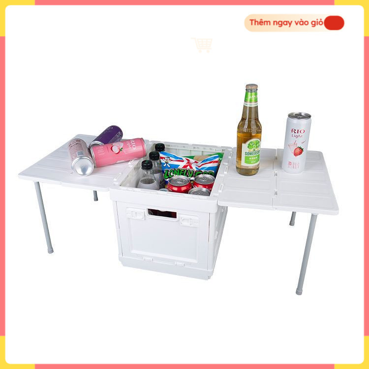 Hộp Đựng Đồ Xếp Gọn Cắm Trại Du Lịch Kiêm Bàn Ăn Camping Mini Table Box 🚕✈🛬