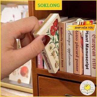 Quyển tập 80-100 tờ tranh vintage làm bullet journal, tập tranh vẽ kiểu Chấu Âu trang trí handmade