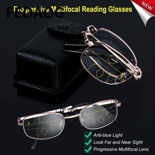 FEDAOG kính viễn thị +1.00~+4.00 độ có gọng bằng kim loại Unisex