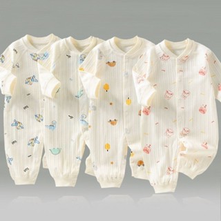 Bộ đồ liền thân Bodysuit dài tay cotton Diamond cao cấp Hàng Quảng Châu body áo liền quần cho bé trai bé gái SLT35