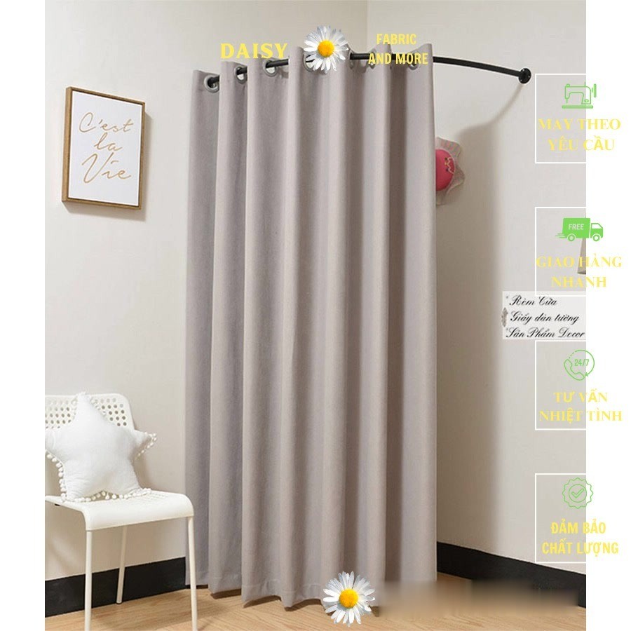 RÈM PHÒNG THAY ĐỒ - RÈM VẢI Rộng 2m x cao 2m5