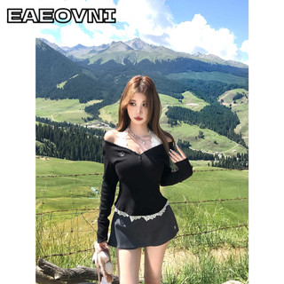 EAEOVNI áo phông áo thun nữ croptop baby tee Fashion Casual thời trang Fashion WTX249142O 39Z240922