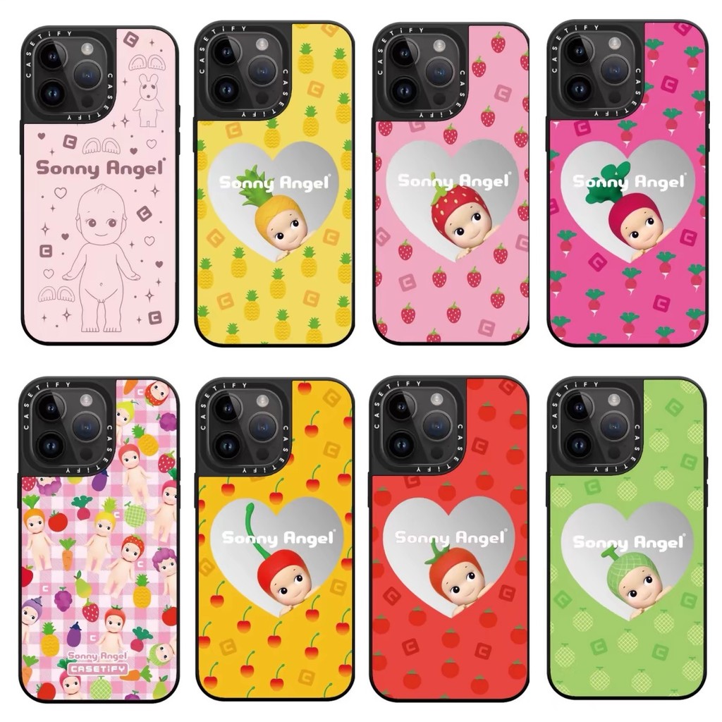 Ốp điện thoại gương trái tim tình yêu Sony Angel cho iPhone 16ProMax 16Pro 16Plus 15ProMax 14 13 12 11 Vỏ Acrylic chống sốc bọc hoàn toàn