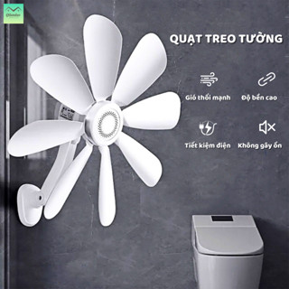 Quạt treo tường nhà bếp, wc, Quạt điện treo tường điều chỉnh đa góc tiện dụng