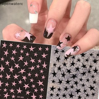 [Openwaterc] Nhãn dán nghệ thuật làm móng hình ngôi sao 3D Y2K tự dính Pentagram Stars Thiết kế móng tay cho nữ Cô gái Trang trí móng tay DIY Salon vn