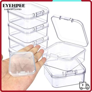 Hộp đựng bông tai EYEHPEE, Hộp lưu trữ vuông nhiều kích cỡ trong suốt, Hộp sắp xếp trang sức chống bụi PP