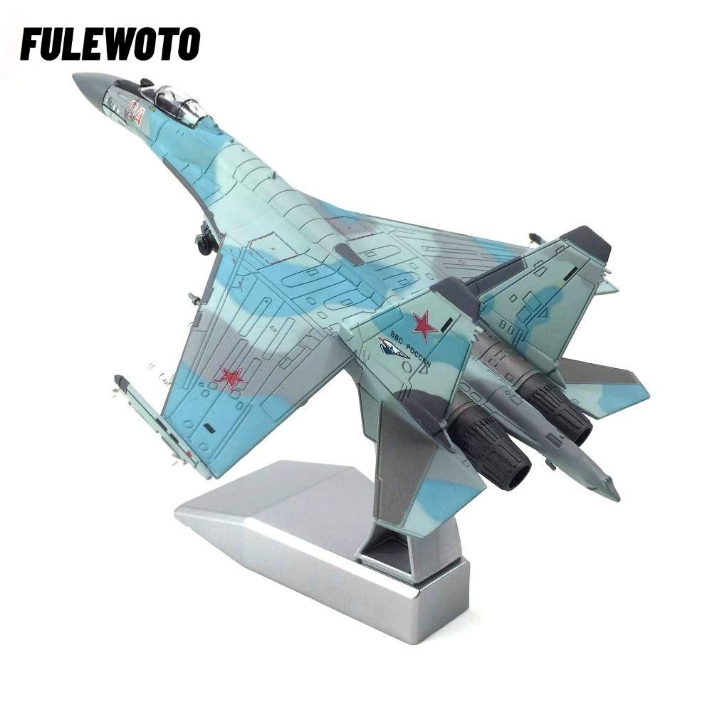 Filewoto Nga SU-35 Fighter, Mô hình máy bay mô phỏng tỷ lệ 1 / 100, Đồ chơi thu nhỏ Mô hình máy bay chiến đấu hợp kim kim kim loại tại nhà