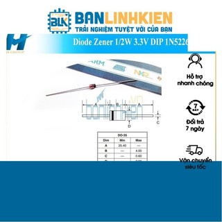 Combo 30 chiếc Diode Ổn Áp - Zener 1/2W (10 Chiếc)