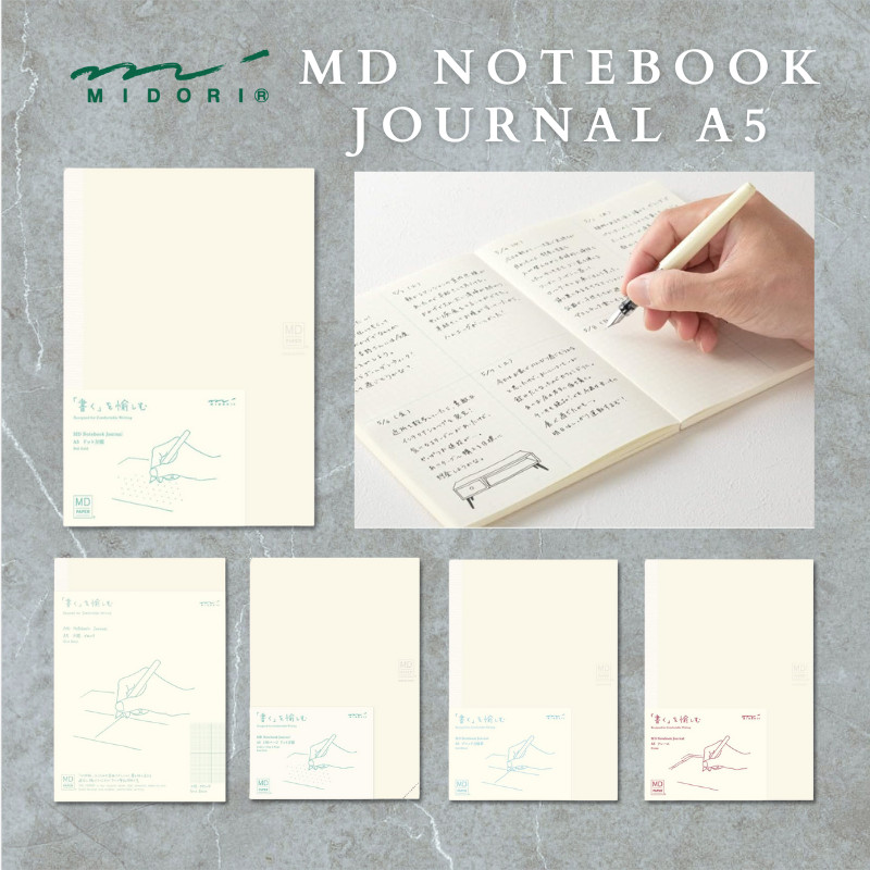 MIDORI A5 MD Notebook Journal Series DESIGNPHIL, Japan Diary/ Journal Stationery
