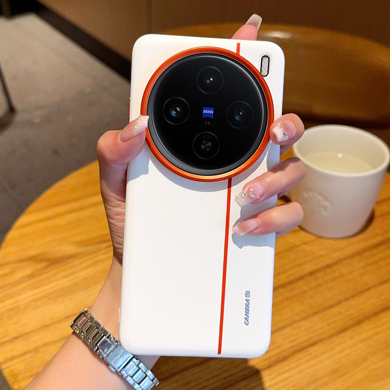 Dành Cho VIVO X100s Pro, X100 Pro, X100 Ultra Ốp Lưng ELVEV Da PU Sang Trọng Màu Nối Siêu Mỏng Vỏ Bả