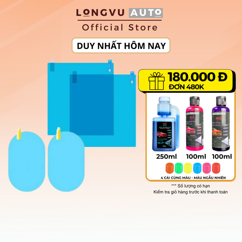 Miếng dán chống bám nước gương chiếu hậu ô tô LV712 - LongVu Auto