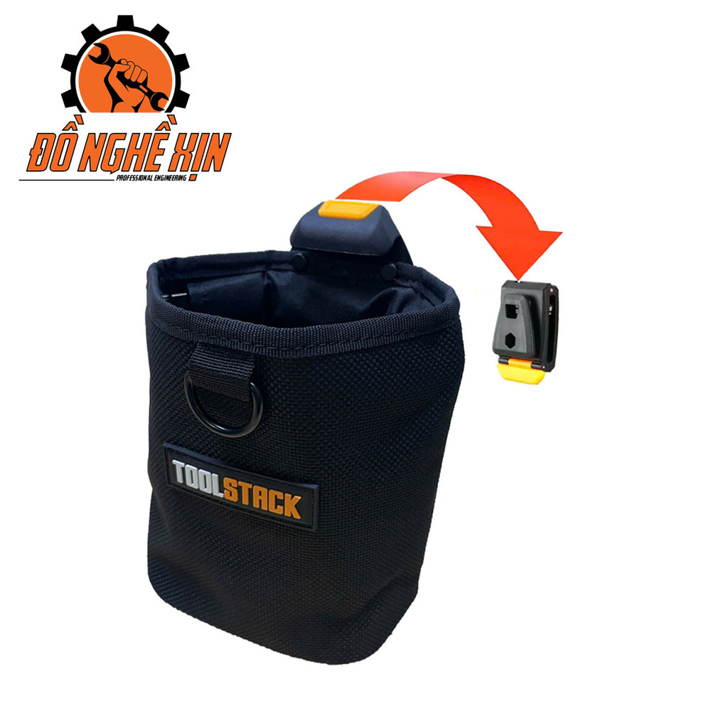Túi đựng phụ kiện đeo hông ToolStack TSK-63, Có khóa tháo lắp nhanh