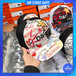 Mũ Lưỡi Trai D & G Khoá Nút Thời Trang Nam Nữ, nón kết kaki phối lưới D & G Dsquared2 thoáng mát D482