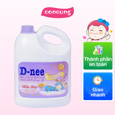 Nước xả mềm quần áo em bé D-nee Little Star Màu Tím 3L/2.8